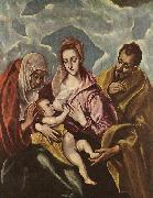 GRECO, El Holy Family with painting